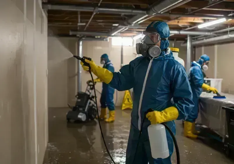 Basement Sanitization and Antimicrobial Treatment process in Plainfield, IL